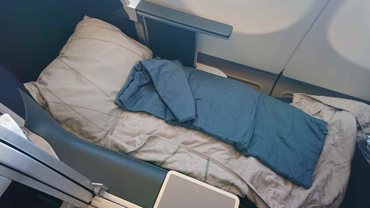 A330のベッドのセッティング